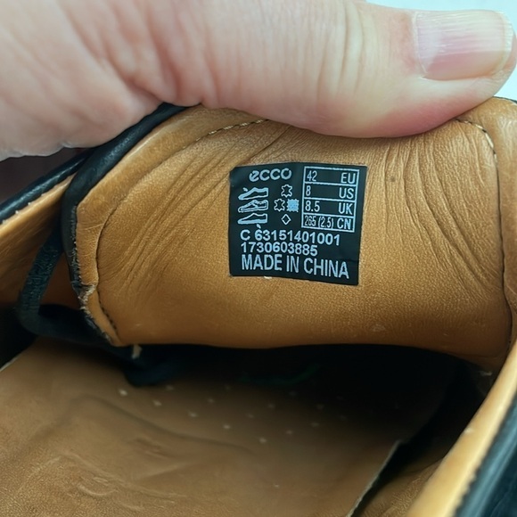 ECCO Men’s Dress Shoe Soft Leather Queenstown Oxfords Size 8 - Picture 9 of 9